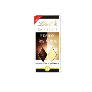 Tavoletta EXCELLENCE Fusion 70% Cacao e Bianco Vellutato 100g -Borgi Cioccolateria Lindt