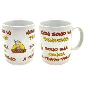 Tazza mug ceramica "Non sono in pensione.. sono una nonna a tempo pieno" - Borgi Cioccolateria Lindt