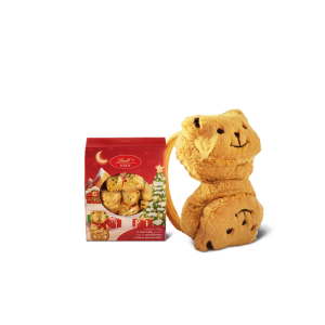 Paraorecchie Orsetto con confezione Lindt Teddy 100g - Borgi Cioccolateria Lindt